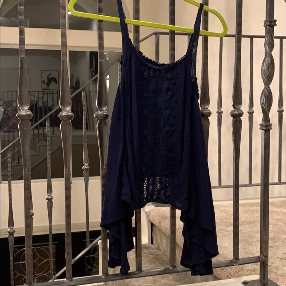 NWOT Altar’d State Navy Blue Flowy Tank top